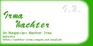 irma wachter business card